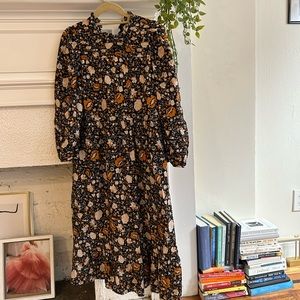 beautiful floral midi dresd